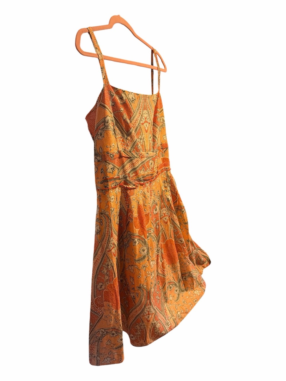 ANN TAYLOR Silk Blend Paisley Print Cami Dress | Size 16 - Picture 12 of 16